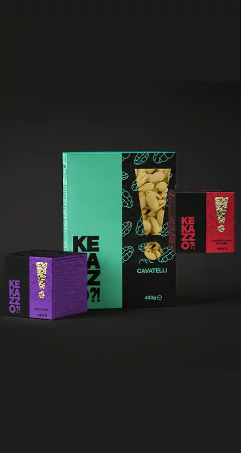 Image de présentation de mon projet de branding sur les pates Kekazzo